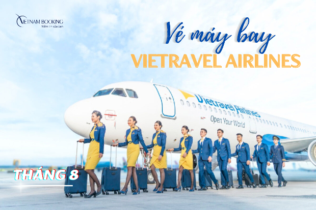 Vé máy bay tháng 8 Vietravel Airlines, giá vé hạ nhiệt, chỉ từ 68.000Đ